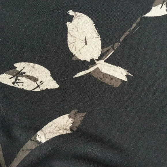 Clara Sun Woo open shoulder tunic black floral asymmetrical hem Size M - Picture 4 of 9